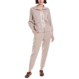 Marion Womens  2Pc Sateen Soft Sweater & Pant Set, Brown